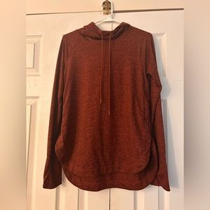 Athleta Uptempo Elevate Hoodie Sweatshirt Plum Color Size Small